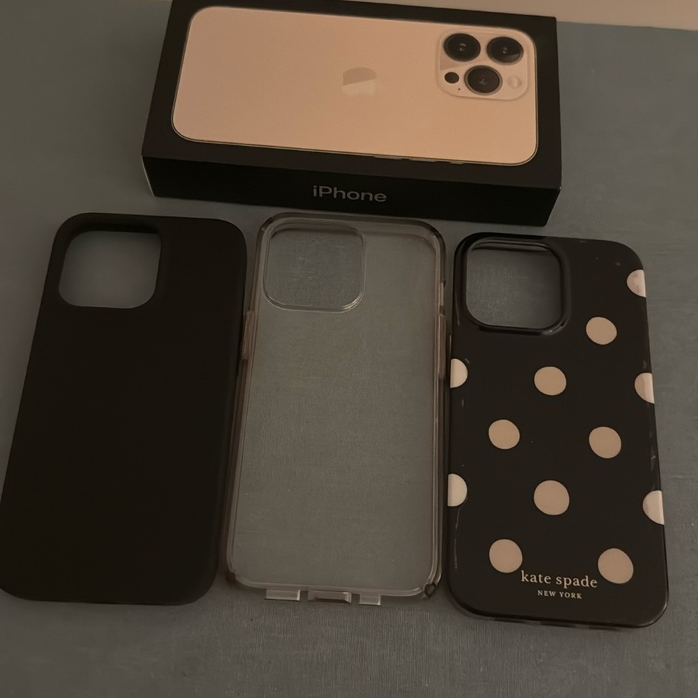 Bundle iPhone 13 Pro box (no phone) and 3 iPhone 13 cases